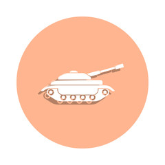 Tank badge icon. Simple glyph, flat vector of army & war icons for ui and ux, website or mobile application