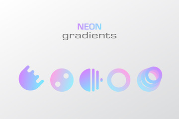 Abstract pastel gradient colors simple figure isolated