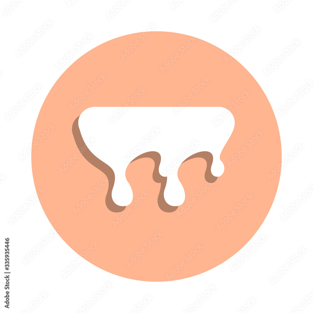 Poster a drop of paint badge icon. simple glyph, flat vector of art and painting icons for ui and ux, websi