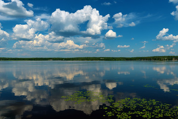clouds over the lake