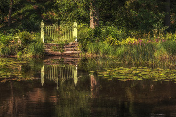 gate on the pond