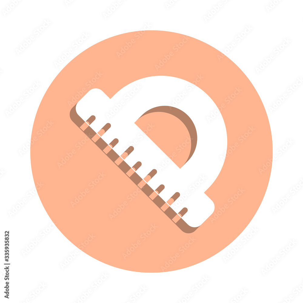 Aufkleber protractor badge icon. simple glyph, flat vector of art and painting icons for ui and ux, website or