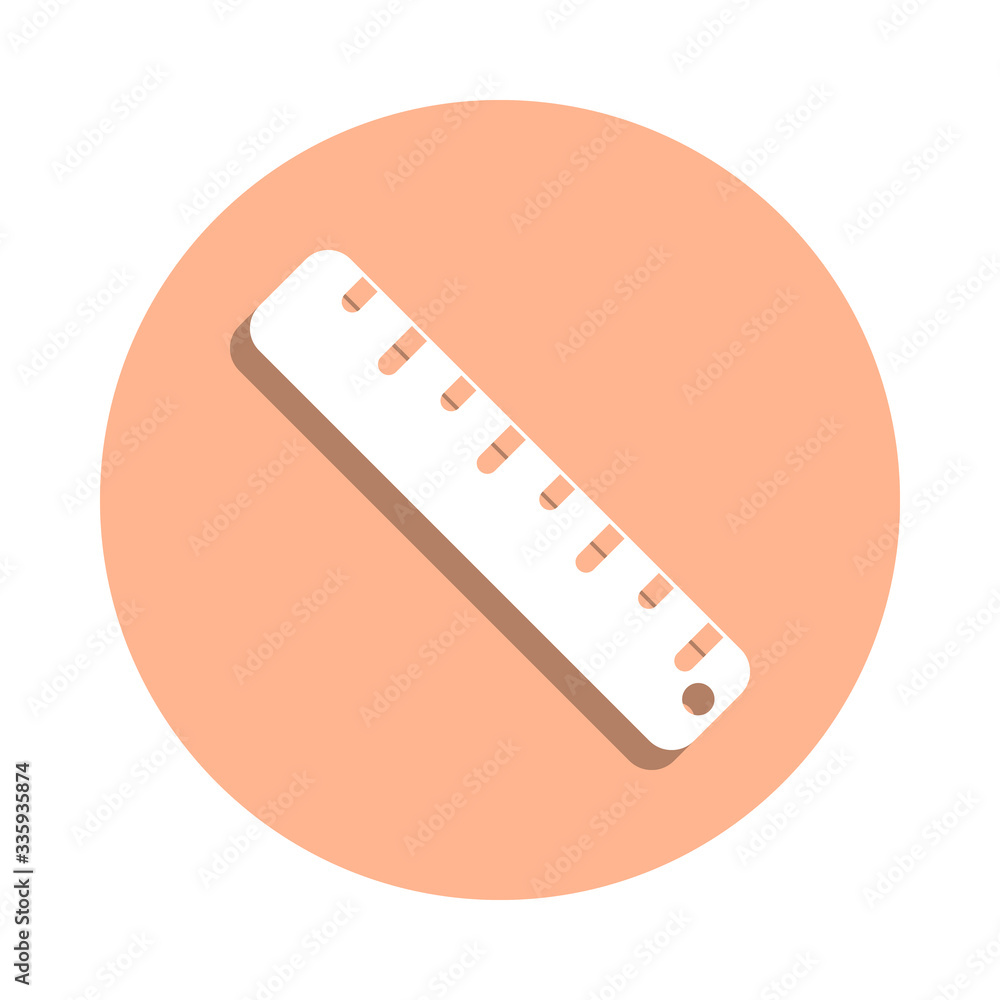Aufkleber ruler badge icon. simple glyph, flat vector of art and painting icons for ui and ux, website or mobi