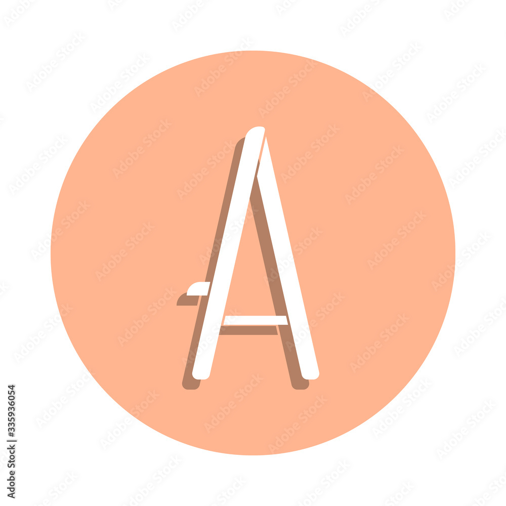 Poster easel badge icon. simple glyph, flat vector of art and painting icons for ui and ux, website or mobi