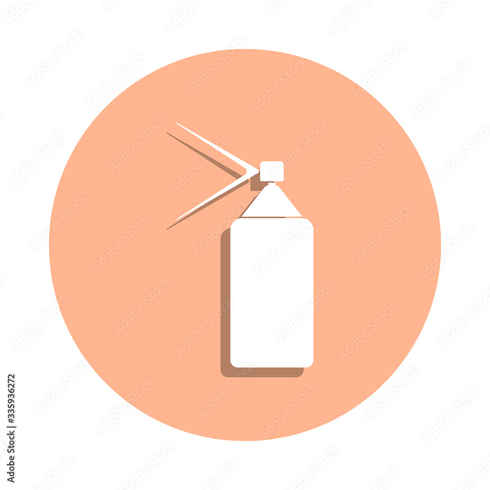 Poster ballon with paint badge icon. simple glyph, flat vector of art and painting icons for ui and ux, web