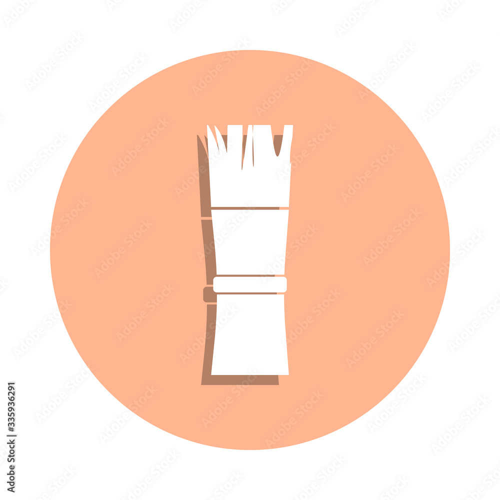 Poster brush badge icon. simple glyph, flat vector of art and painting icons for ui and ux, website or mobi