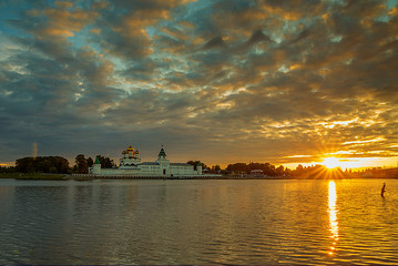 sunset over the river