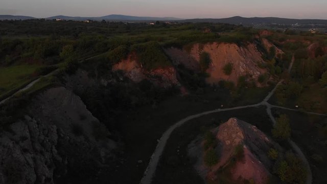 sunset in the mountains