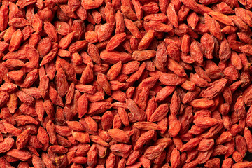 Macro Background texture of dried goji berries