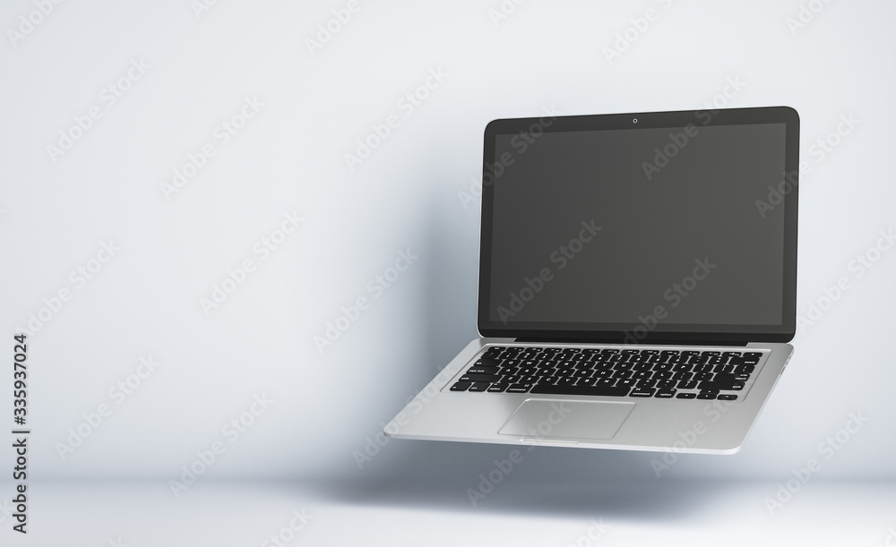 Wall mural Black laptop screen