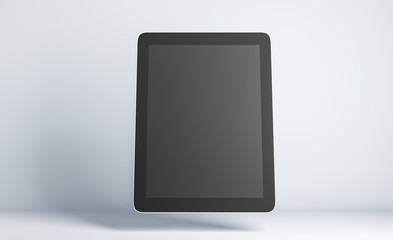 Tablet with blank black screen