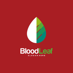 Blood Leaf Logo designs concept vector, Donor logo designs template, design concept, logo, logotype element for template