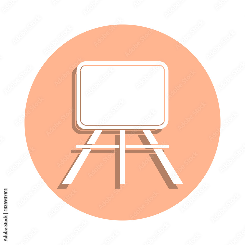 Poster easel badge icon. simple glyph, flat vector of art and painting icons for ui and ux, website or mobi