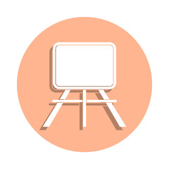 Easel badge icon. Simple glyph, flat vector of art and painting icons for ui and ux, website or mobile application