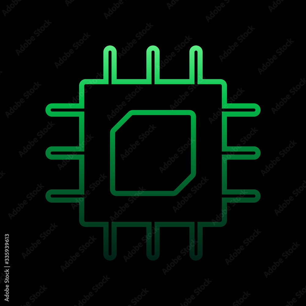Poster gpu nolan icon. simple thin line, outline vector of internet things icons for ui and ux, website or 
