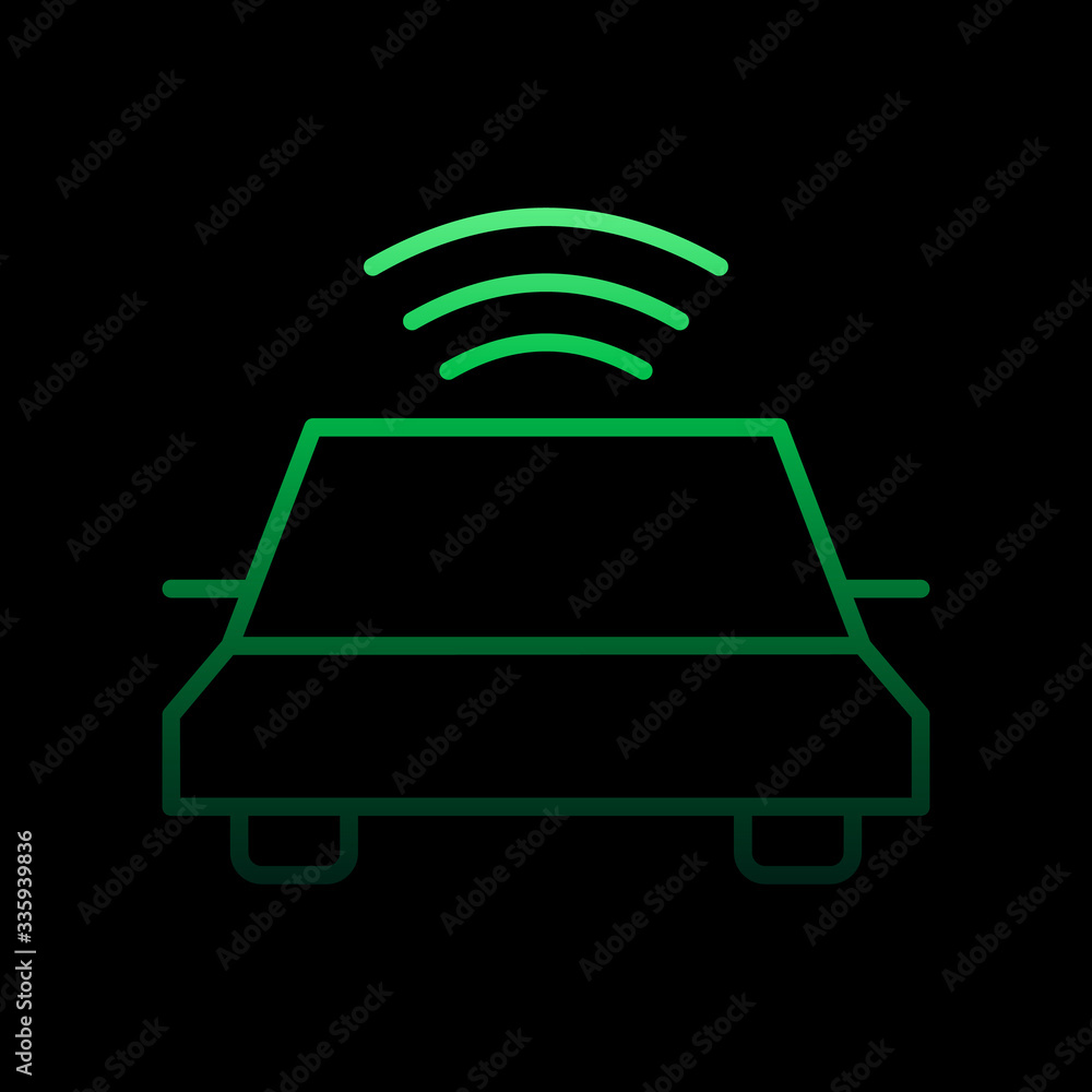 Poster electric car nolan icon. simple thin line, outline vector of internet things icons for ui and ux, we