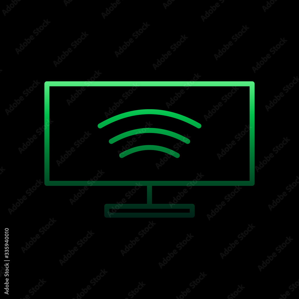 Poster smart tv nolan icon. simple thin line, outline vector of internet things icons for ui and ux, websit