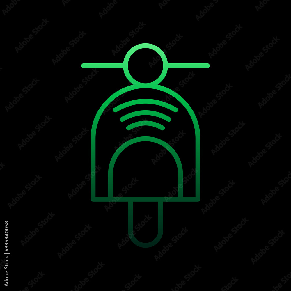 Poster scooter nolan icon. simple thin line, outline vector of internet things icons for ui and ux, website