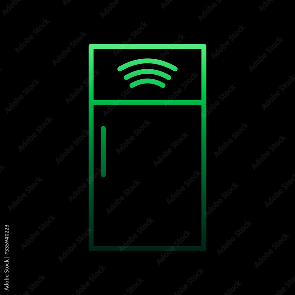 Poster refrigerator nolan icon. simple thin line, outline vector of internet things icons for ui and ux, we