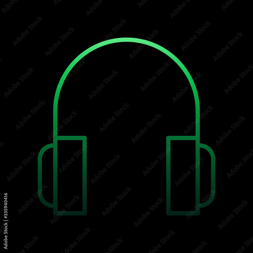 Aufkleber headphones nolan icon. simple thin line, outline vector of internet things icons for ui and ux, webs