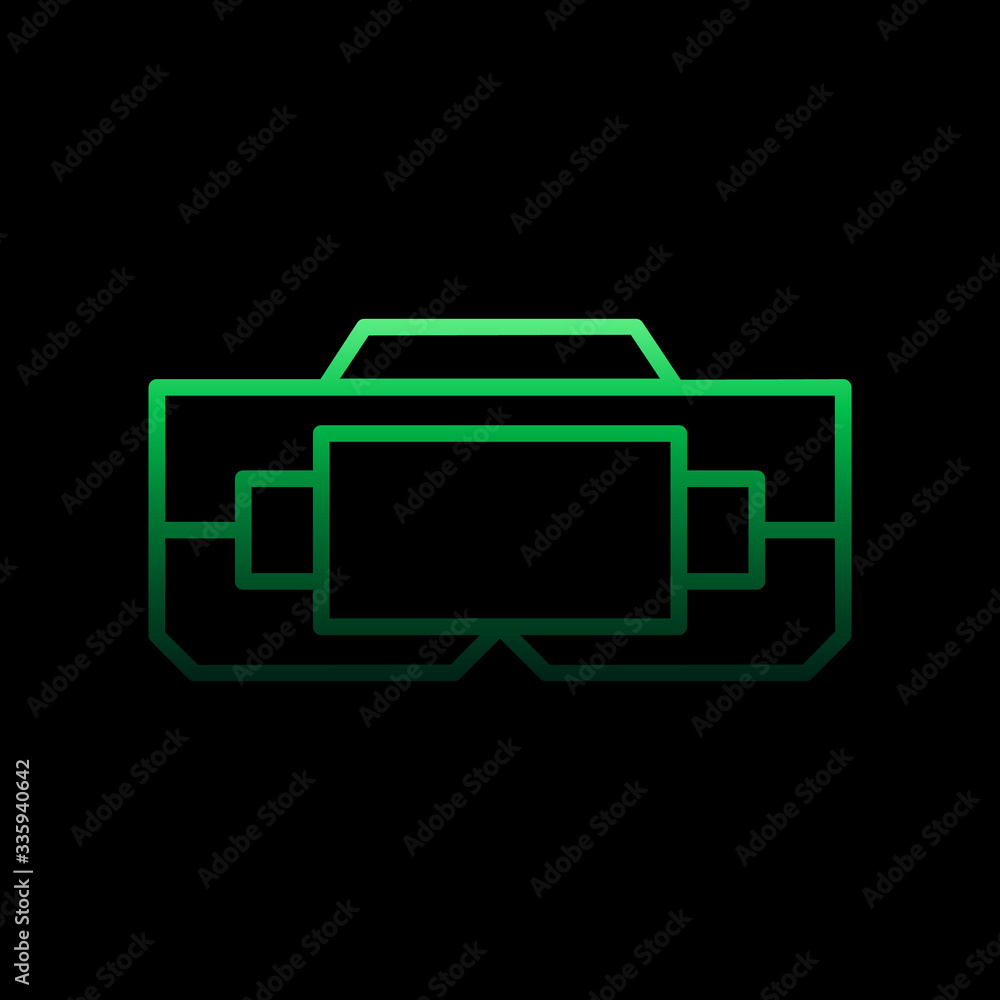 Poster virtual reality nolan icon. simple thin line, outline vector of internet things icons for ui and ux,