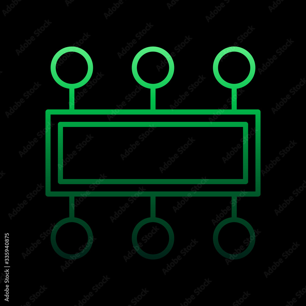 Poster cpu nolan icon. simple thin line, outline vector of internet things icons for ui and ux, website or 