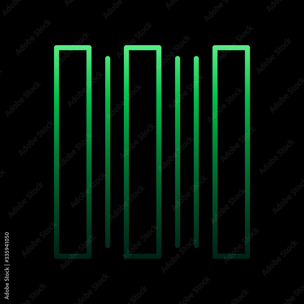 Poster barcode nolan icon. simple thin line, outline vector of internet things icons for ui and ux, website