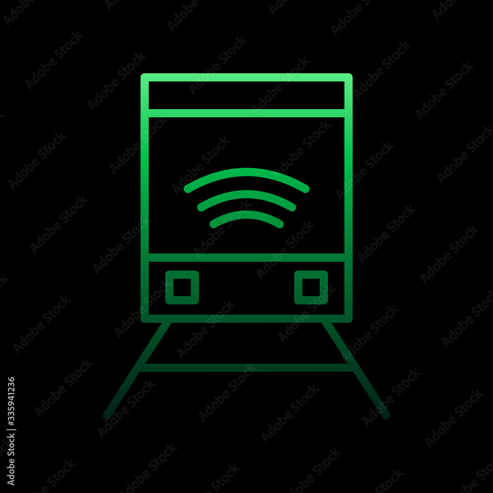 Poster train nolan icon. simple thin line, outline vector of internet things icons for ui and ux, website o