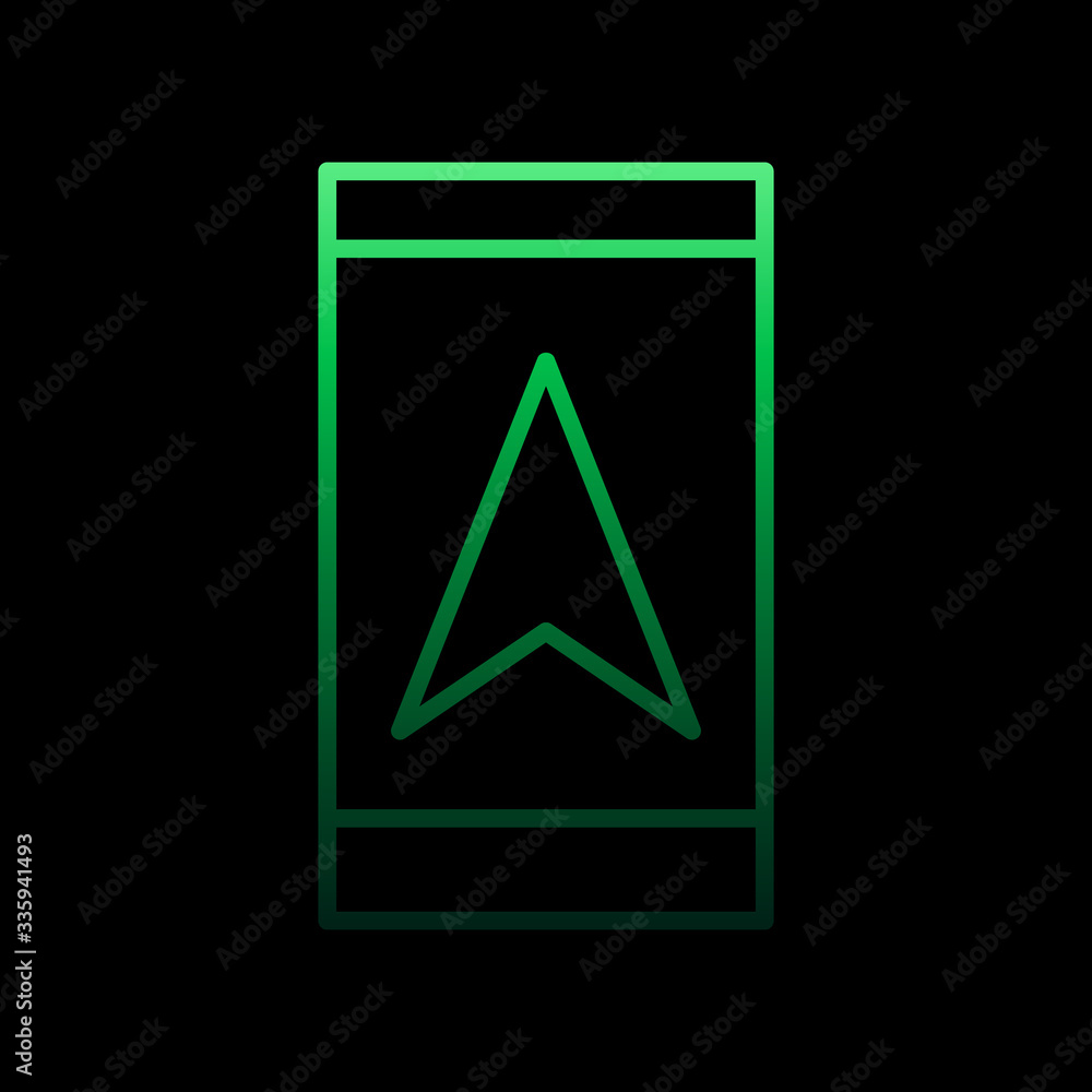 Poster gps nolan icon. simple thin line, outline vector of internet things icons for ui and ux, website or 