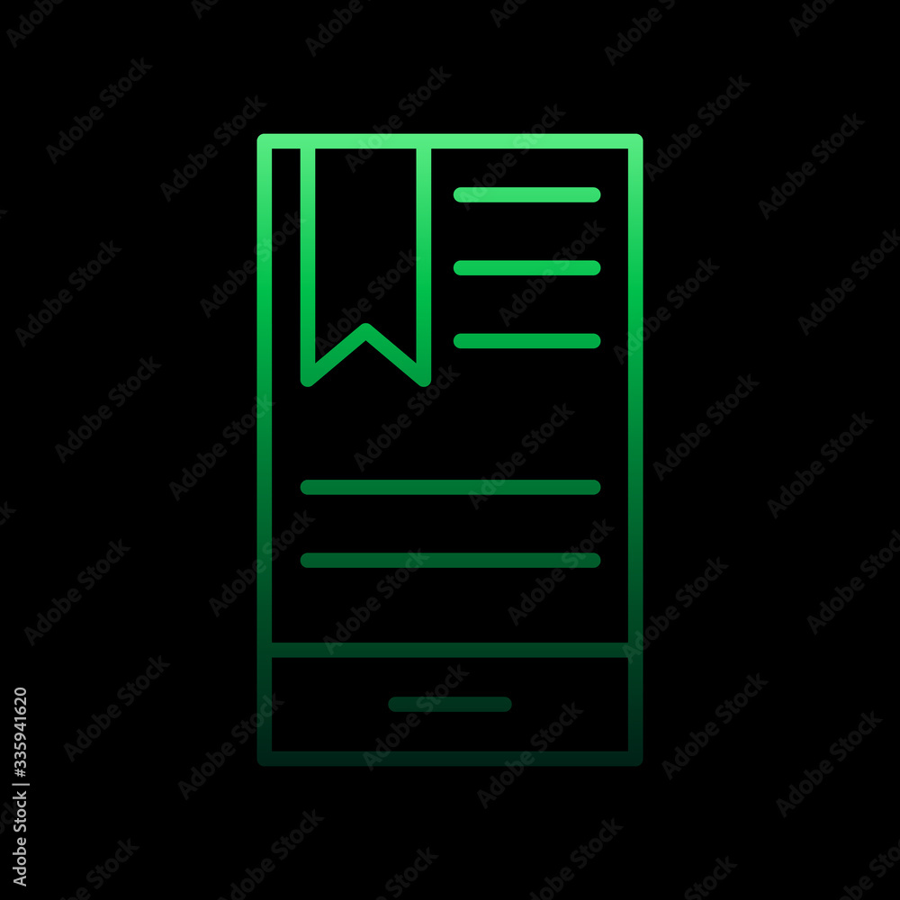Poster ebook nolan icon. simple thin line, outline vector of internet things icons for ui and ux, website o