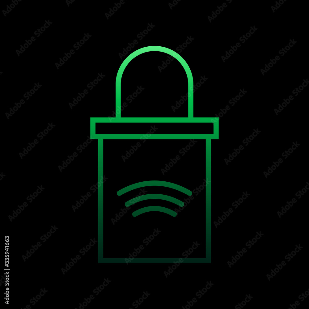 Poster padlock nolan icon. simple thin line, outline vector of internet things icons for ui and ux, website