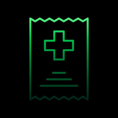 Obraz premium Bill hospital nolan icon. Simple thin line, outline vector of medical icons for ui and ux, website or mobile application