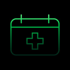 Calendar medicine nolan icon. Simple thin line, outline vector of medical icons for ui and ux, website or mobile application