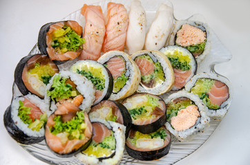 
sushi in the kitchen