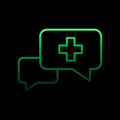 Chat free medical nolan icon. Simple thin line, outline vector of medical icons for ui and ux, website or mobile application