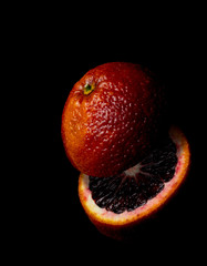 orange on black background