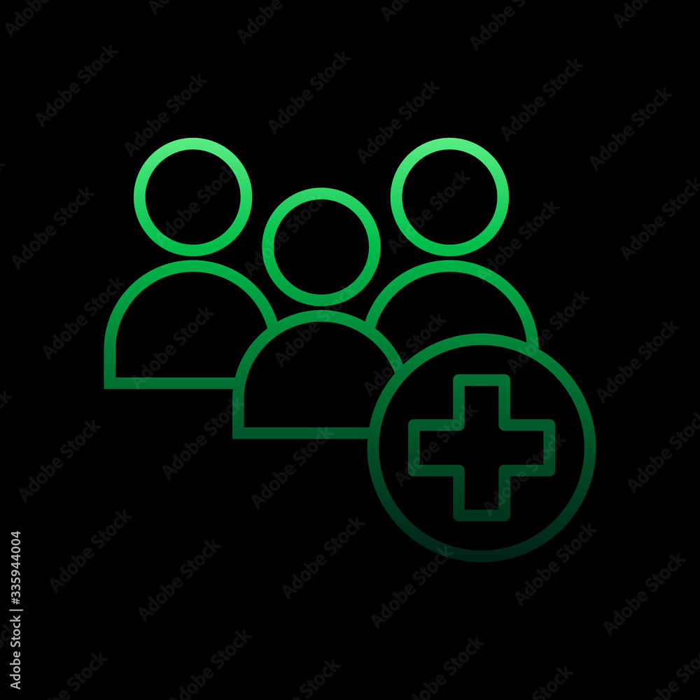 Poster group nolan icon. simple thin line, outline vector of medical icons for ui and ux, website or mobile