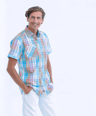 in full growth.portrait of a successful young man