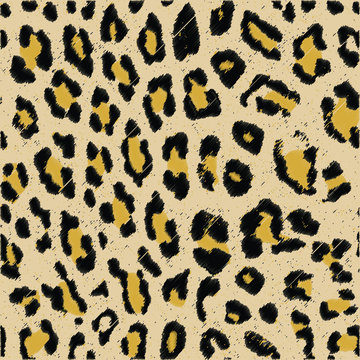 Leopard skin print pattern colored grunge design