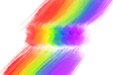 Rainbow watercolor abstract title heading 