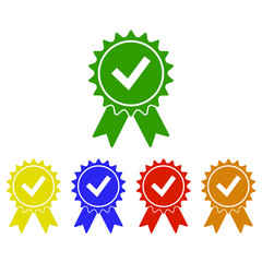 Approve and Reject Medal vector Icons