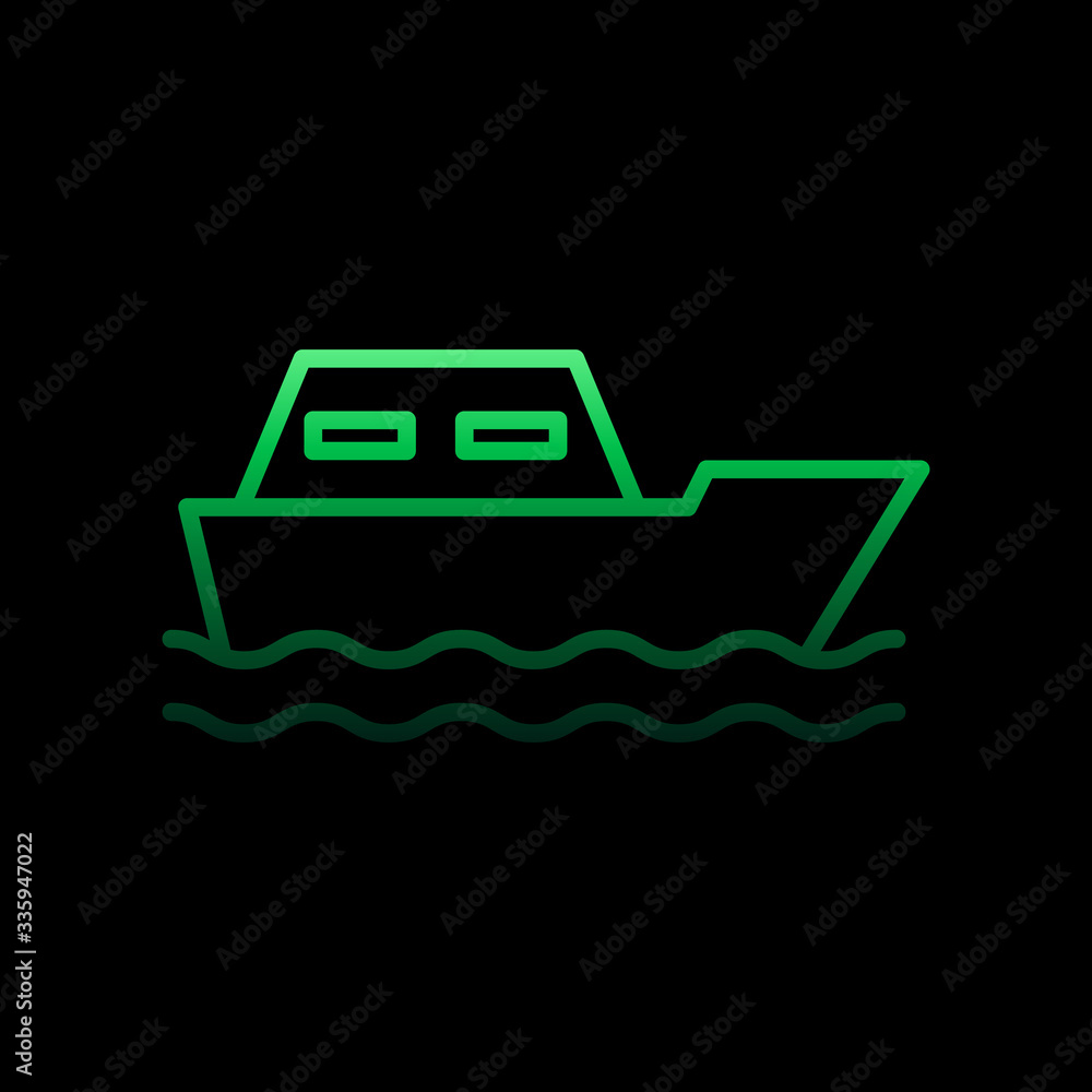 Poster yacht nolan icon. simple thin line, outline vector of summer icons for ui and ux, website or mobile 