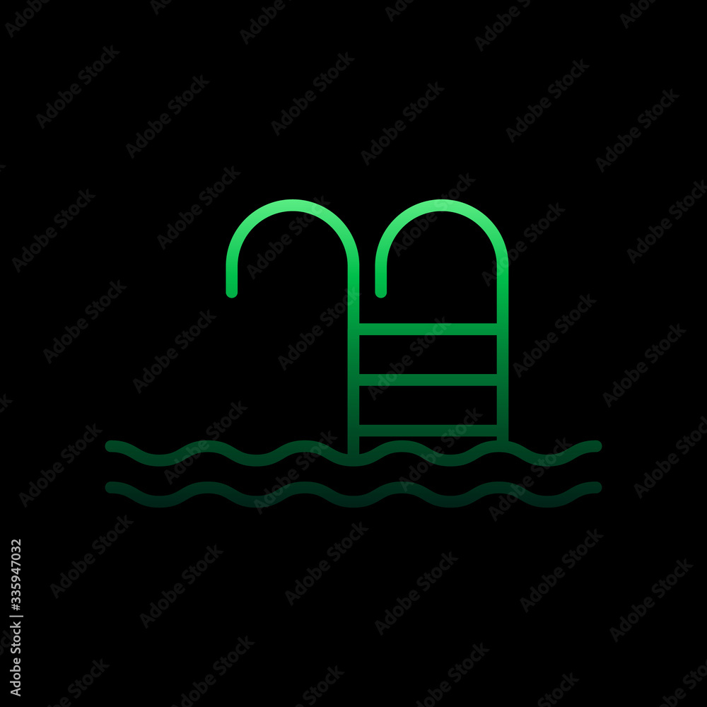 Poster swimming-pool nolan icon. simple thin line, outline vector of summer icons for ui and ux, website or