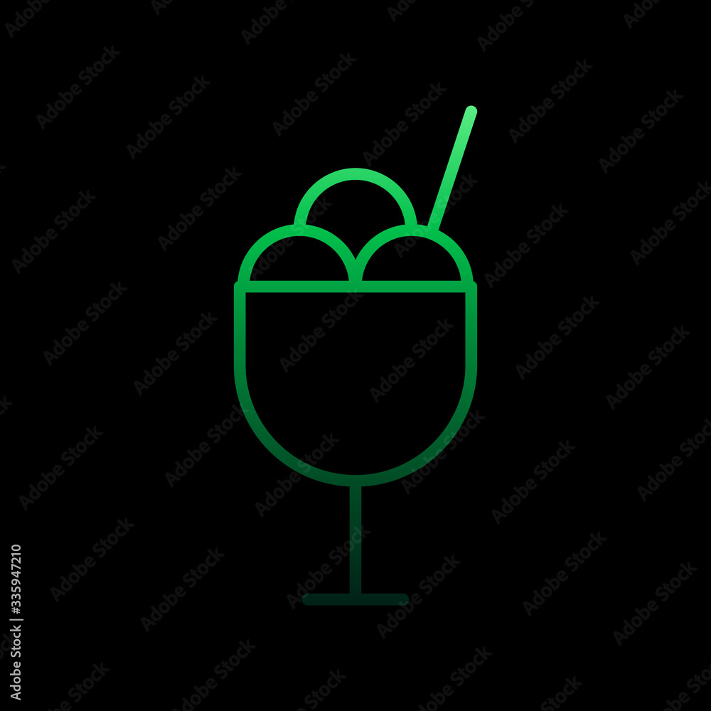 Aufkleber ice-cream nolan icon. simple thin line, outline vector of summer icons for ui and ux, website or mob