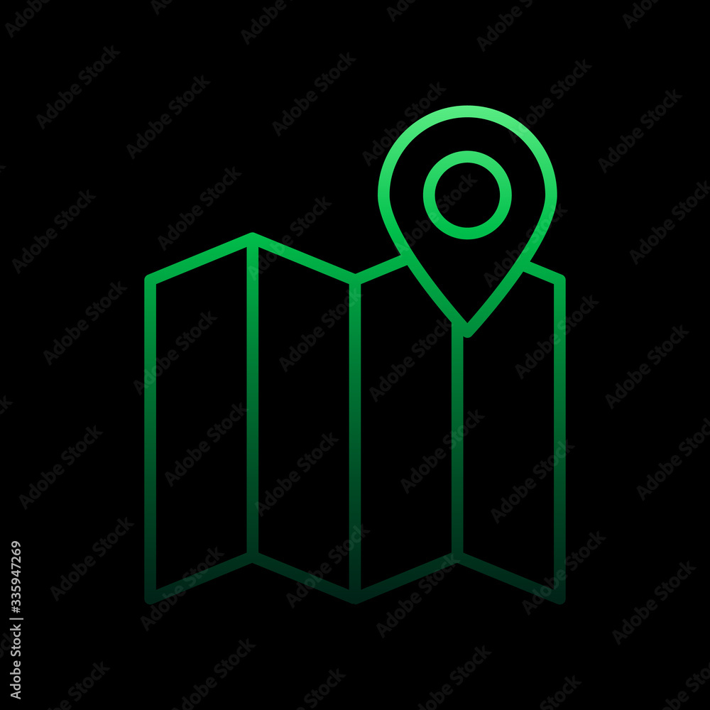 Poster map nolan icon. simple thin line, outline vector of summer icons for ui and ux, website or mobile ap