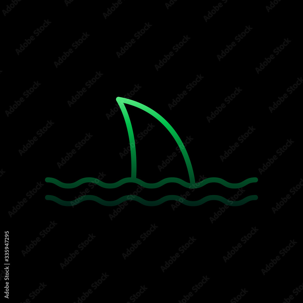 Poster shark nolan icon. simple thin line, outline vector of summer icons for ui and ux, website or mobile 