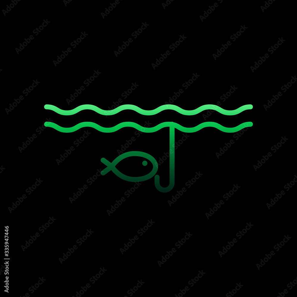 Poster fishing nolan icon. simple thin line, outline vector of summer icons for ui and ux, website or mobil