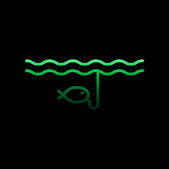 Fishing nolan icon. Simple thin line, outline vector of Summer icons for ui and ux, website or mobile application