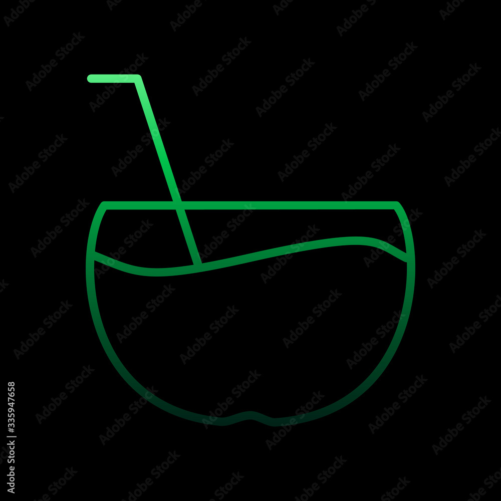 Poster cocktail nolan icon. simple thin line, outline vector of summer icons for ui and ux, website or mobi