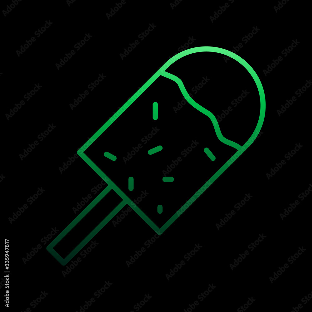 Poster ice-cream nolan icon. simple thin line, outline vector of summer icons for ui and ux, website or mob